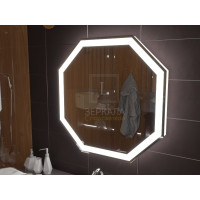 Зеркало с подсветкой для ванной комнаты Тревизо 85х85 см