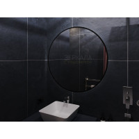 Зеркало с подсветкой для ванной комнаты Мун Блэк 80 см