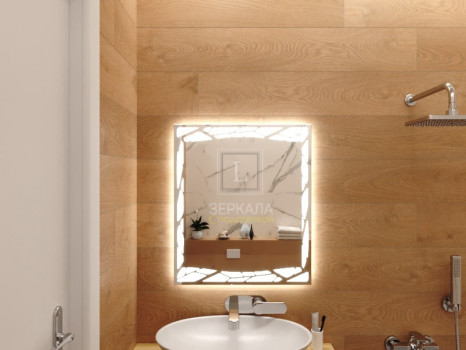 Зеркало с подсветкой для ванной комнаты Ночетта 120х120 см