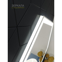 Зеркало в ванную комнату с подсветкой Тревизо Слим 80х80 см